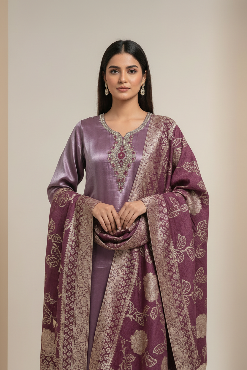 Shahi-Plum Mauve Set-(SC11WWWI)