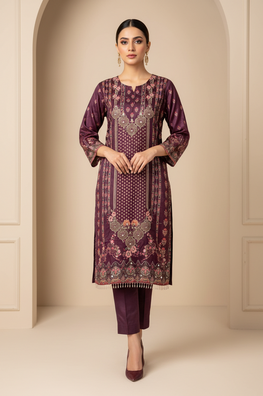Noor – Burgundy Grace Kurta Set (BB3IIG)