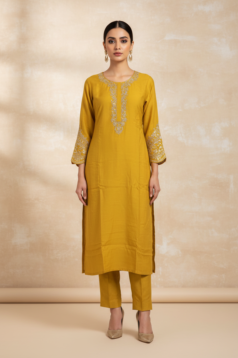 Shahi – Gulbahaar Yellow Suit (SC3WGQQ)