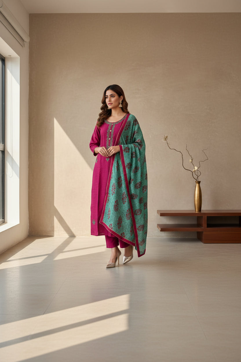 Pink kurta set