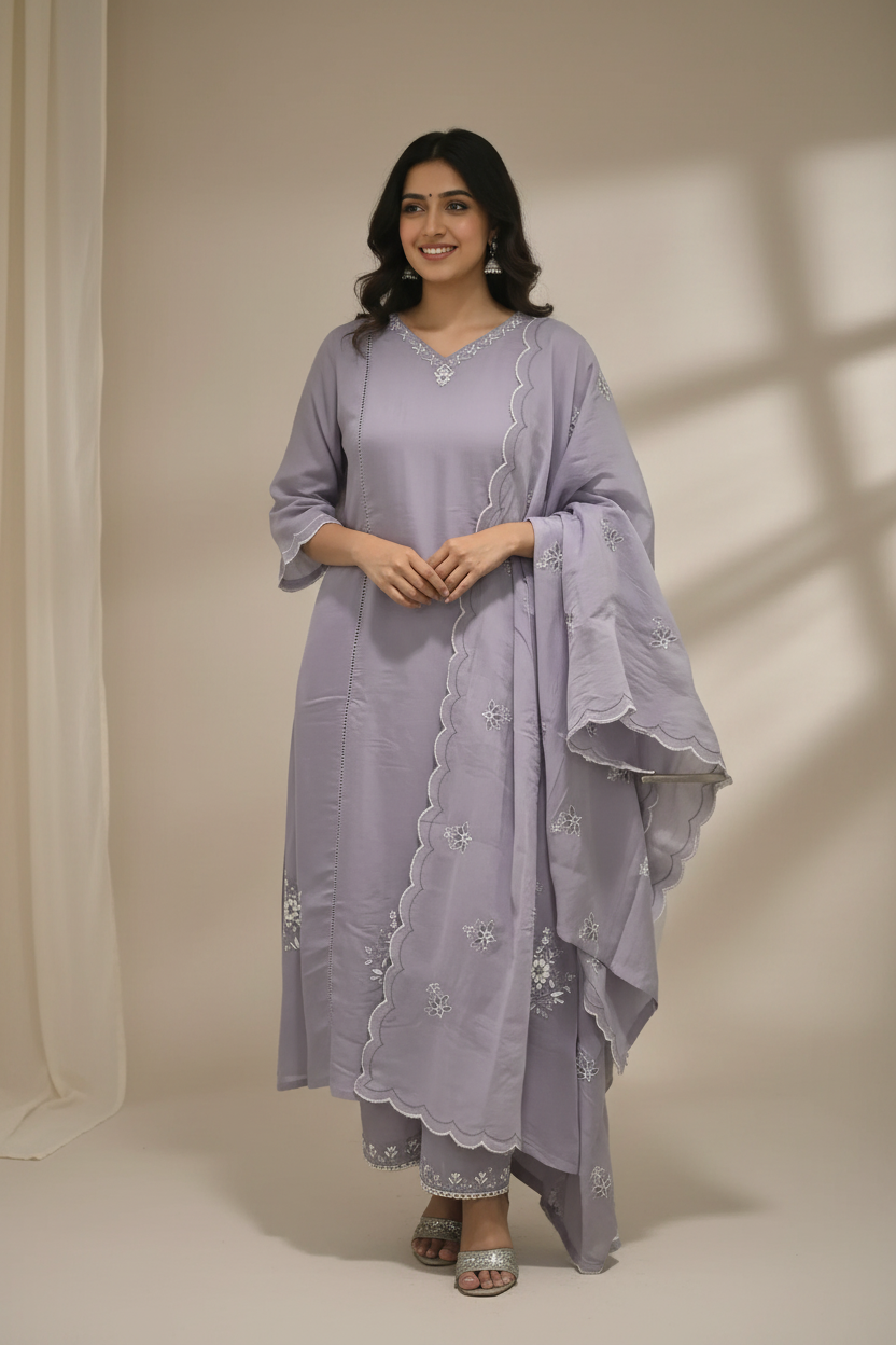 Saheli – Soft Lilac Kurta Set (BBWHIG1)